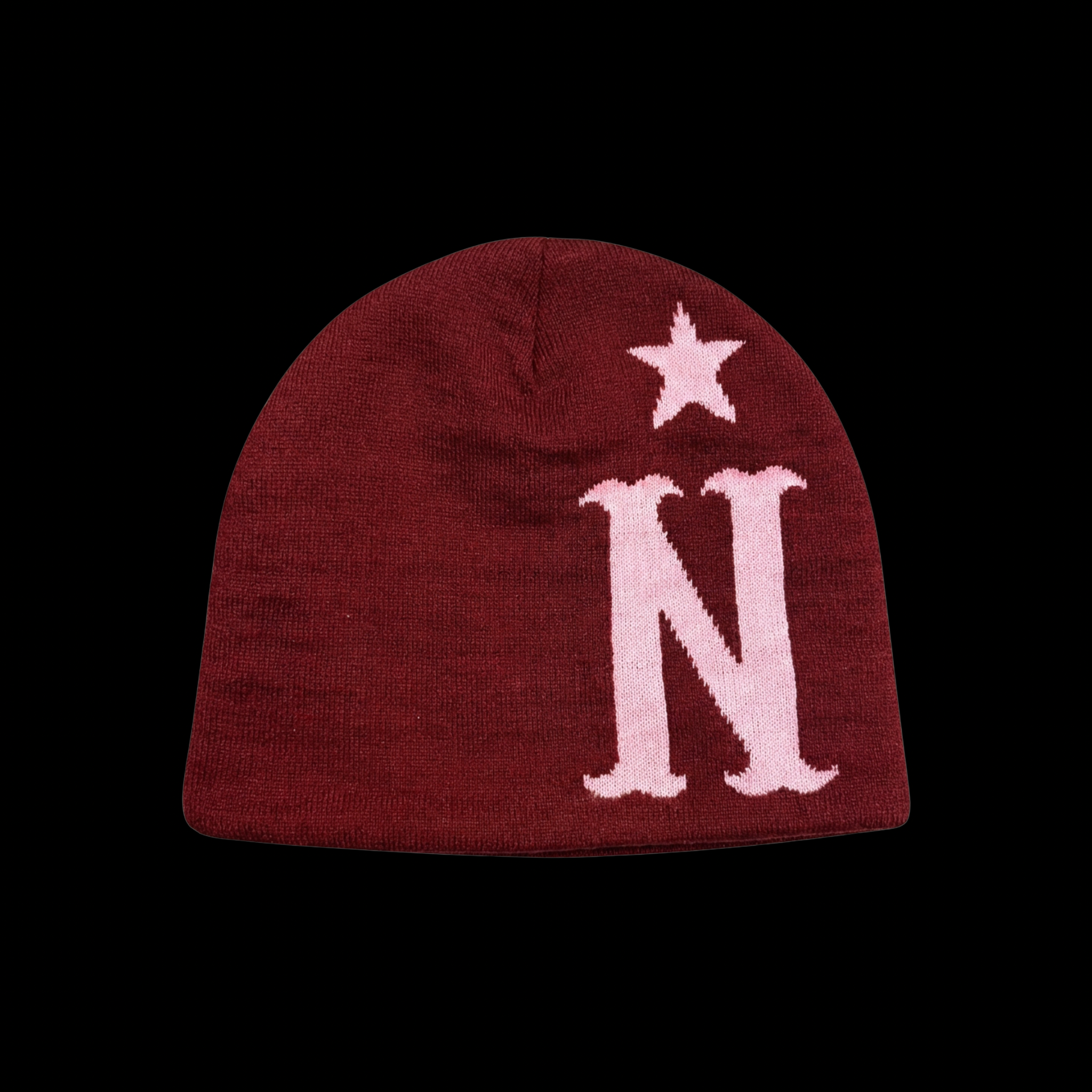 MAROON SKULL BEANIE